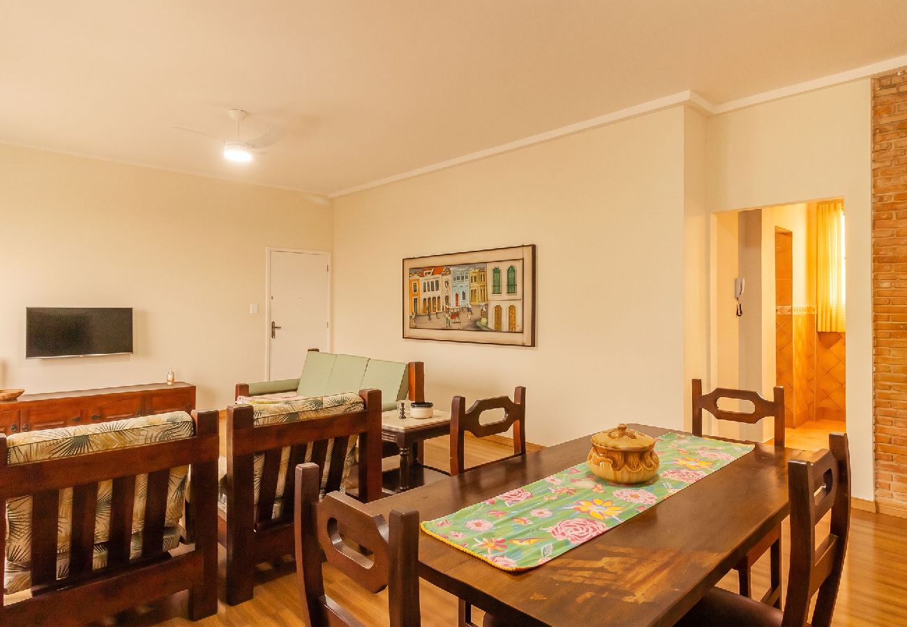 Apartamento em São Vicente - Cobertura Beira-Mar c/ 3 quartos na Praia Itararé