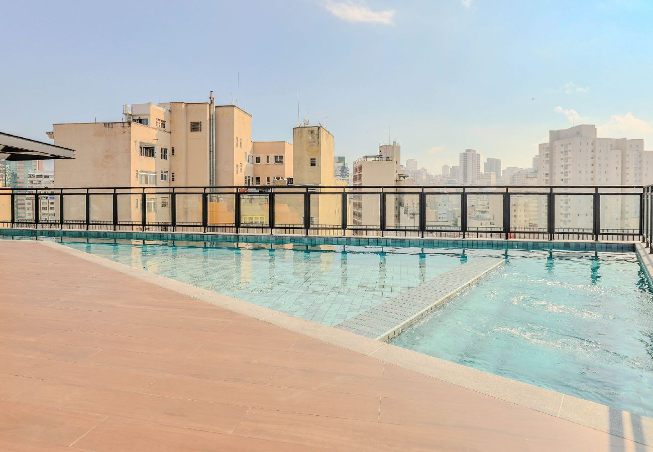 Apartamento em São Paulo - Studio com ar-condicionado e WiFi em Santa Cecília
