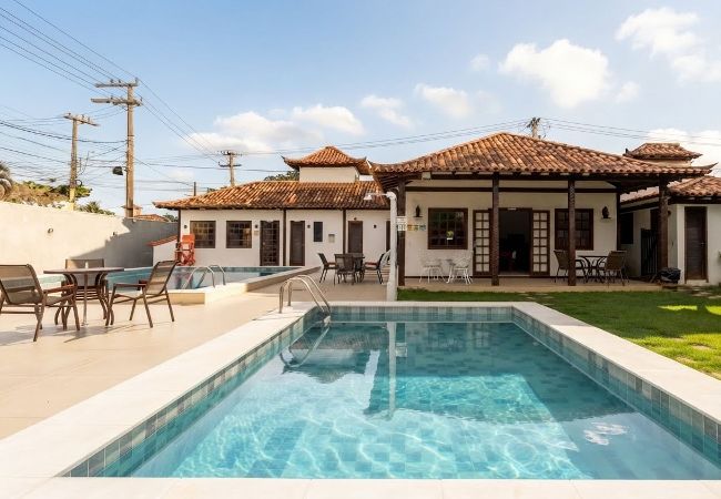Casa em Armação dos Búzios - Casa c/ Piscina, Sauna e Quadra - Geribá